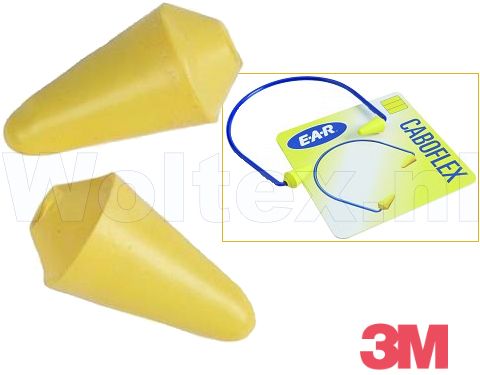 3M E-A-R Oordoppen CS01000 Caboflex Traagschuim Wasbaar- herbruikbaar Pak- 50 stuks geel